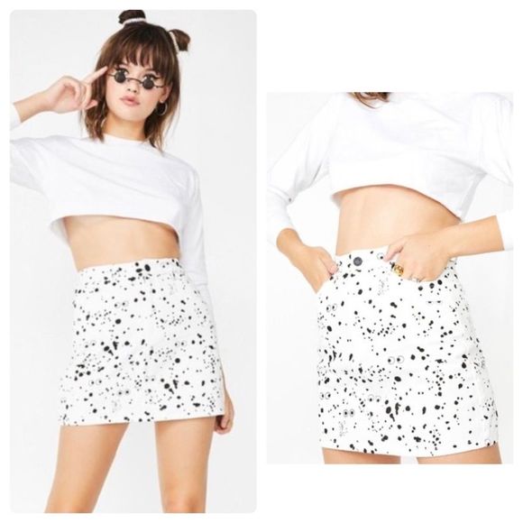Lazy Oaf Dresses & Skirts - Lazy Olaf x Studio Arhoj Splatter Mini Skirt Sz 32